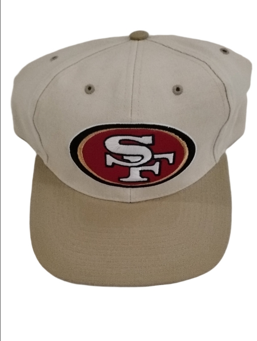 Beige and Tan SF Logo Baseball Cap - Unbranded